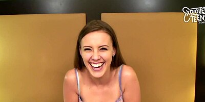 Teen Struggles To Fit a Thick Cock in Her Tight Twat