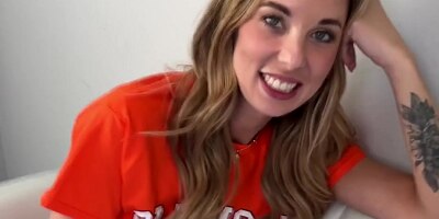 Blonde College Babe Gets Railed in between class