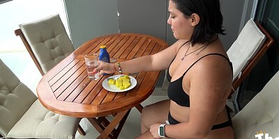 Fucking my stepbrother on vacation and he gives me a BIG LOAD OF RUN