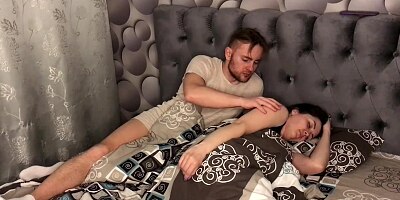 Stepsister dragged Stepbrother into bed