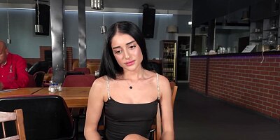 HUNT4K. Russian Petite Babe Ara Mix in High Heels Performed Rough Toilet Sex and Deepthroat