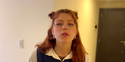 Anal and deep throat so he doesn't give her away to his parents