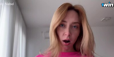 My balls were burning! So I fucked gf while her sister in VR glasses was playing nearby - Loly Nebel