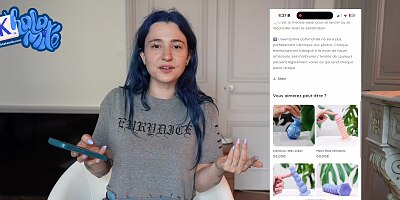 No Need a Men when you have a Big Dildo - French Alt Hairy Girl Masturbating