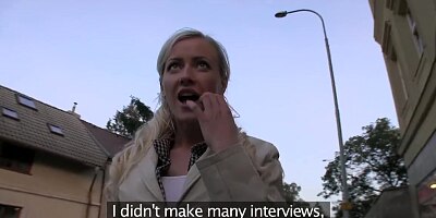 PublicAgent Big tits blonde fucked in car
