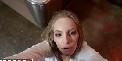 Mofos - Small Hands Brings Kimmy Granger In His Garage To Talk Until She Starts Sucking His Dick