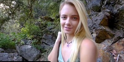 Cute Blonde Stepdaughter Riley Star Jumps On Stepdaddy's Cock And Rides Him Outdoors - DadCrush